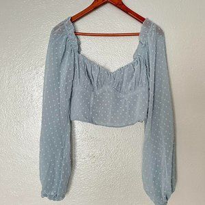 crop sweetheart blouse